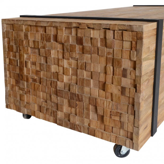 Unique Addition Coffee Table Teak 110x45x35 Cm Image 4