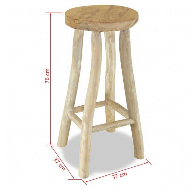 Bar Stool Teak Brown Image 4