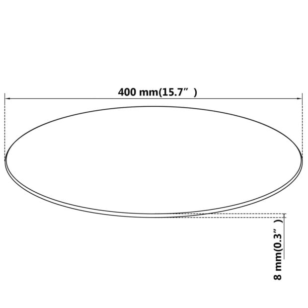 Table Top Tempered Glass Round 400 Mm Image 4