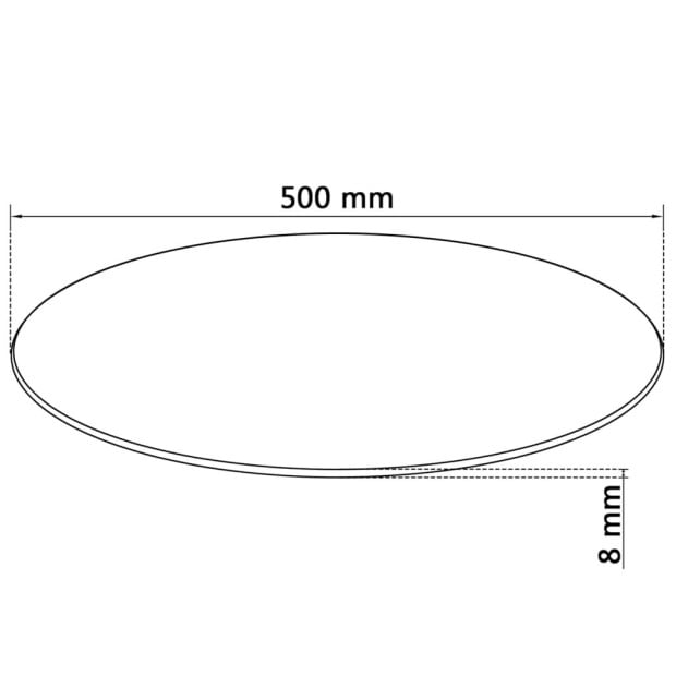Table Top Tempered Glass 500 Mm Image 4