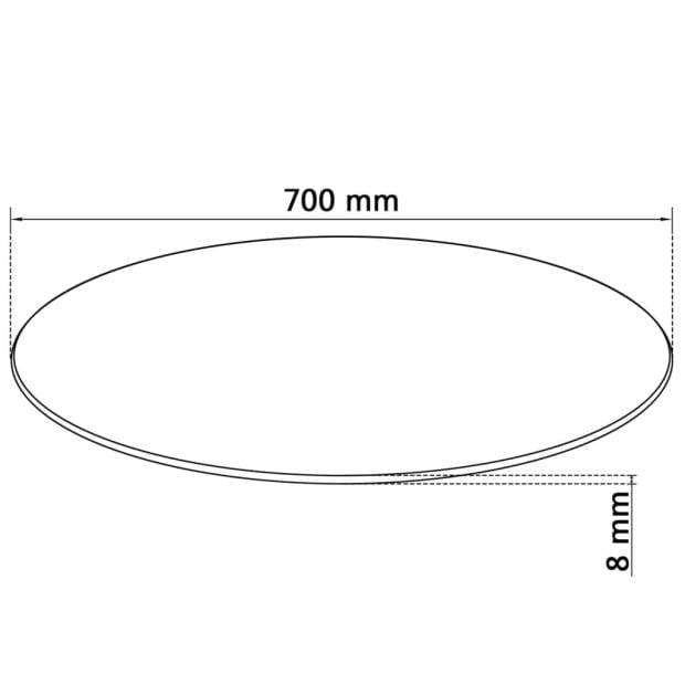 Table Top Tempered Glass 700 Mm Image 4