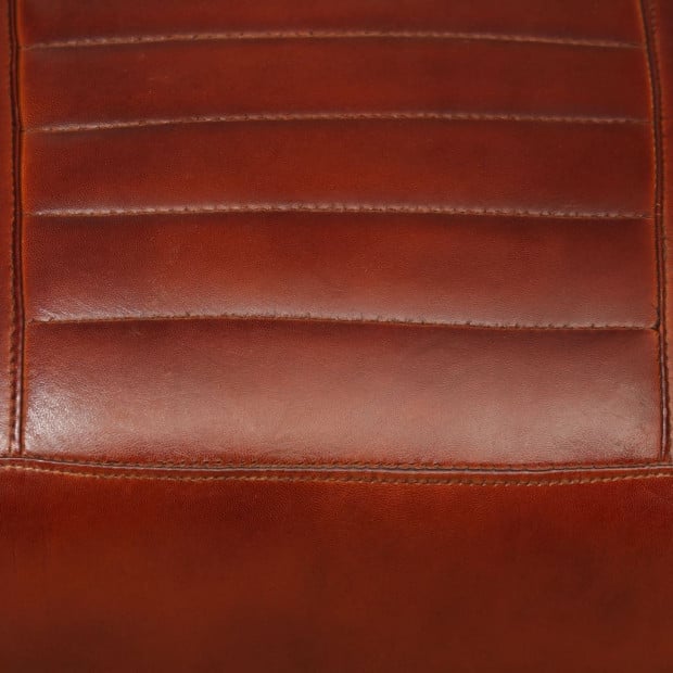 Lounge Chair Genuine Leather Brown Image 2