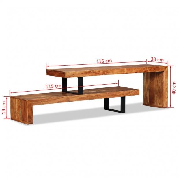 Tv Stand Solid Acacia Wood Image 11