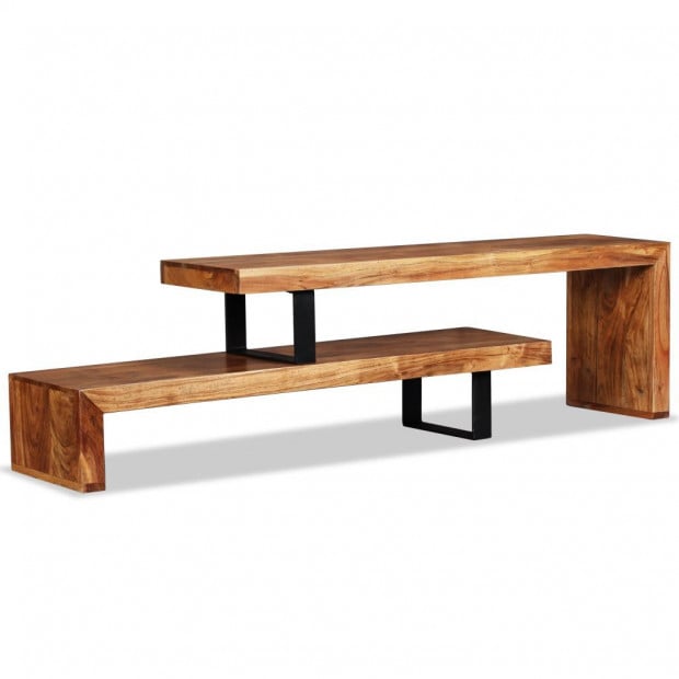 Tv Stand Solid Acacia Wood Image 3