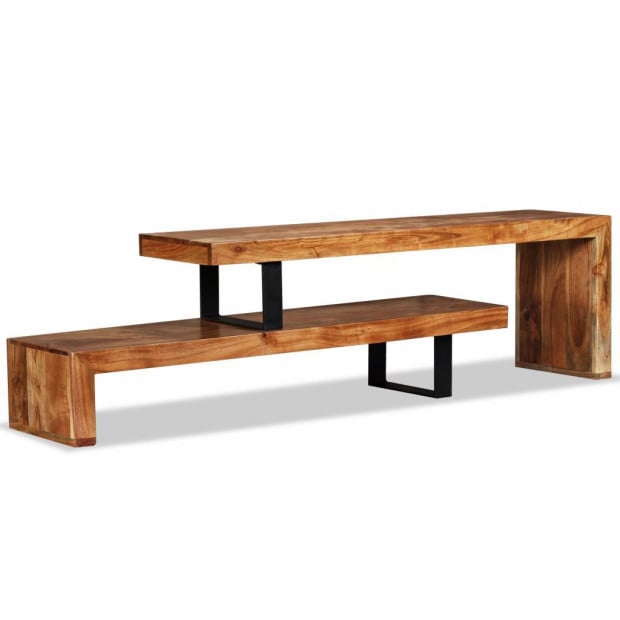 Tv Stand Solid Acacia Wood Image 5
