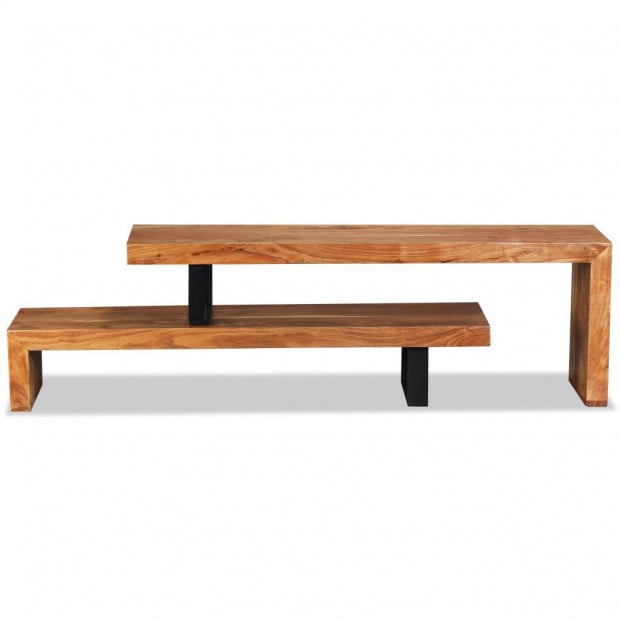 Tv Stand Solid Acacia Wood Image 6