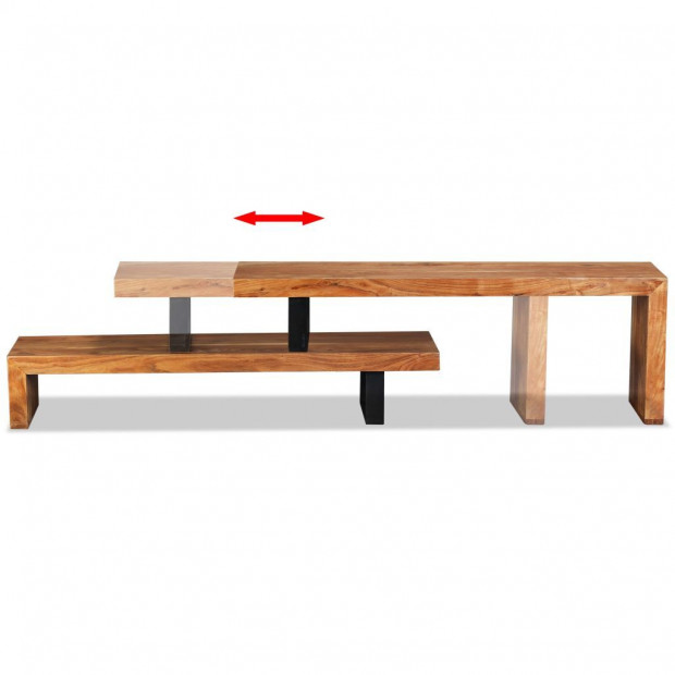 Tv Stand Solid Acacia Wood Image 8