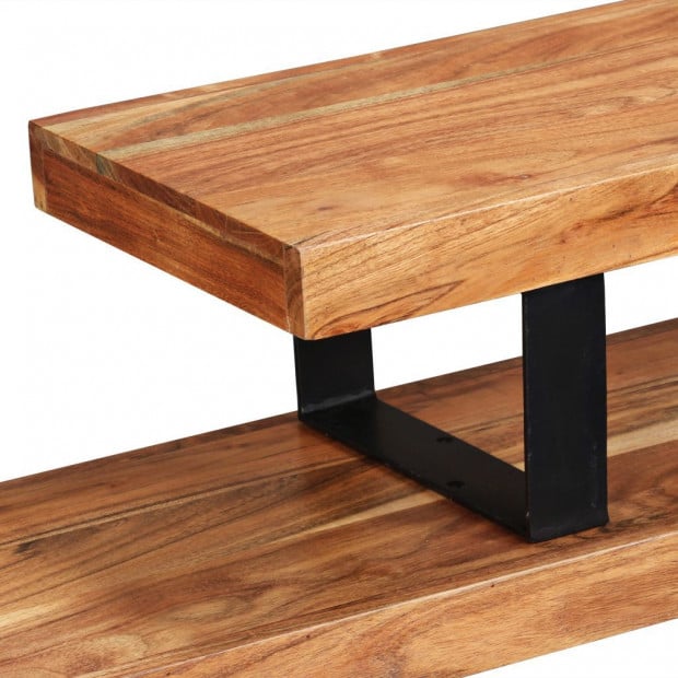 Tv Stand Solid Acacia Wood Image 9