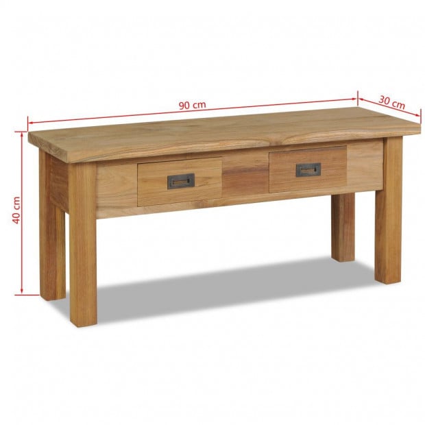 Hall Bench Solid Teak 90x30x40cm Image 7