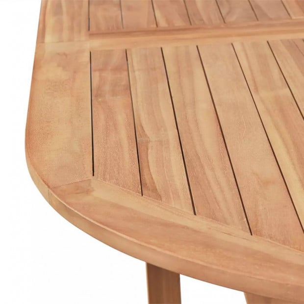 7 Piece Outdoor Dining Set With Folding Chairs Solid Teak Wood Image 6