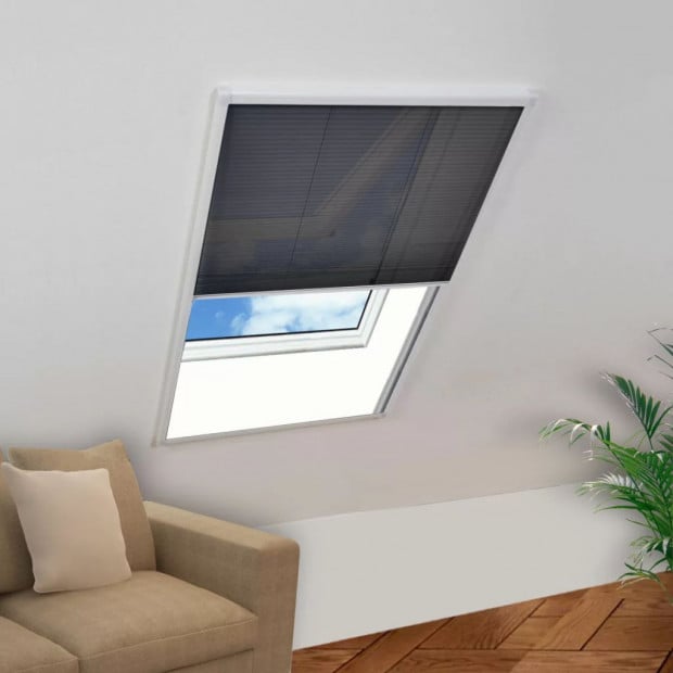 Plisse Insect Screen For Windows Aluminium 130x100 Cm Image 2