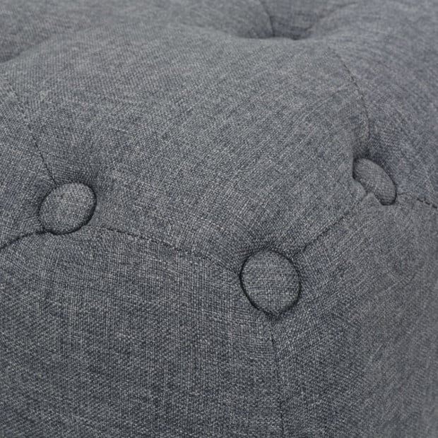 Pouffe Fabric 80x80x30 Cm Dark Grey Image 2