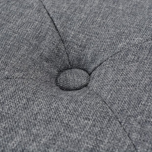 Pouffe Fabric 80x80x30 Cm Dark Grey Image 3