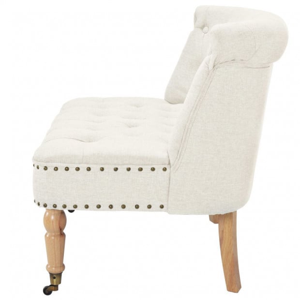 Loveseat Fabric 94x67x76 Cm White Image 3
