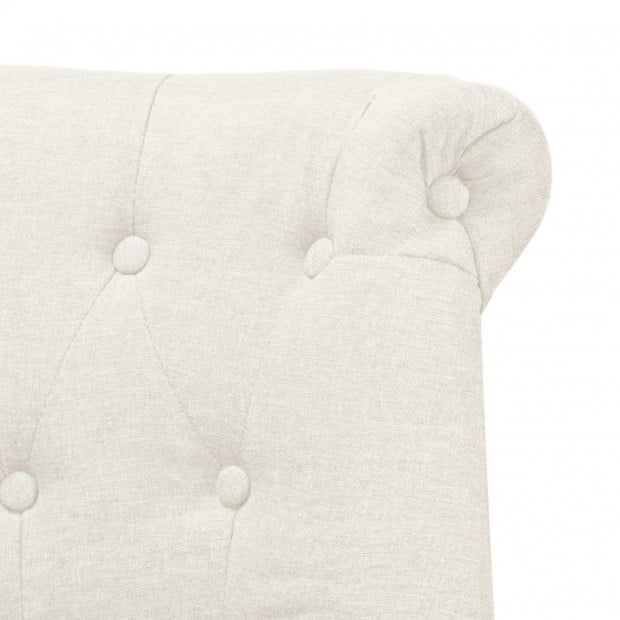 Loveseat Fabric 94x67x76 Cm White Image 4