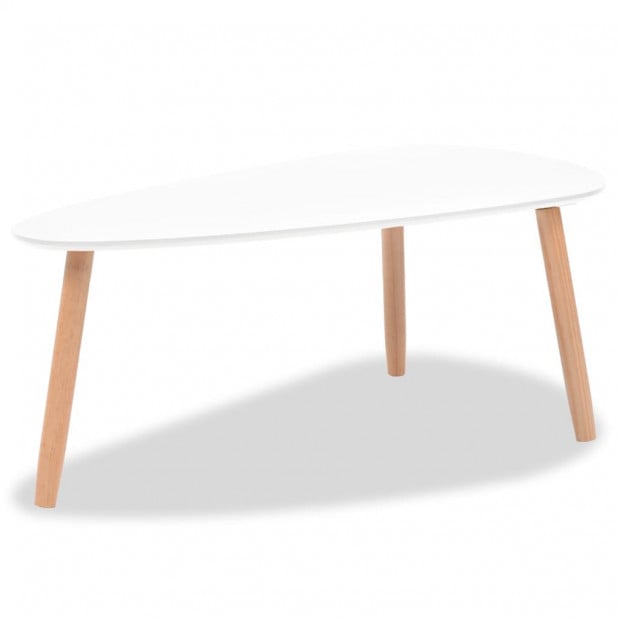 Coffee Table Set 2 Pieces Solid Pinewood White Image 9