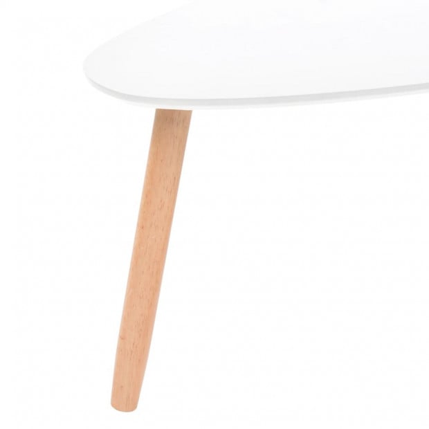 Coffee Table Set 2 Pieces Solid Pinewood White Image 10