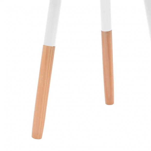 Side Table Set 2 Pieces Solid Pinewood White Image 8