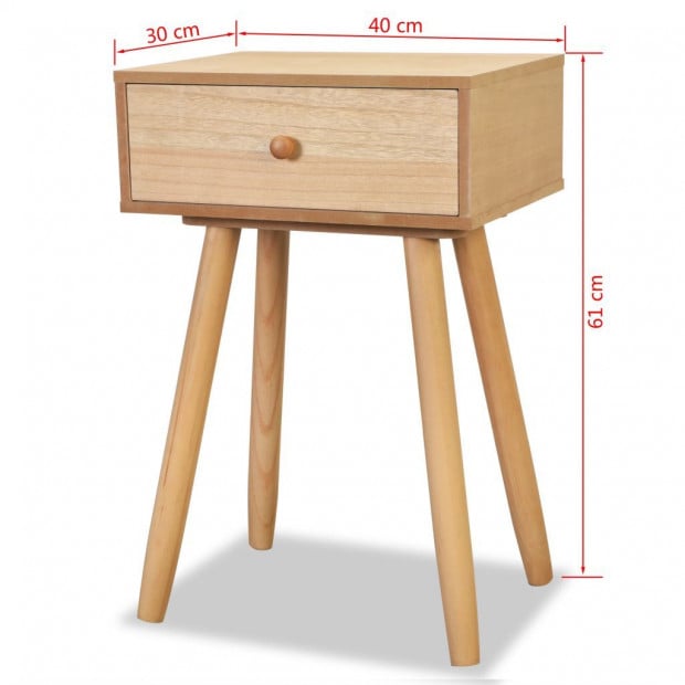 Bedside Tables 2 Pcs Solid Pinewood 40x30x61 Cm Brown Image 8
