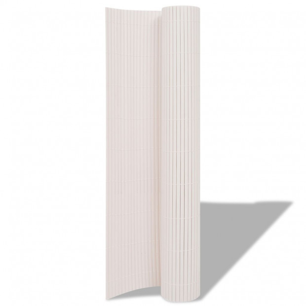 Double-sided Garden Fence 90x500 Cm White Image 2