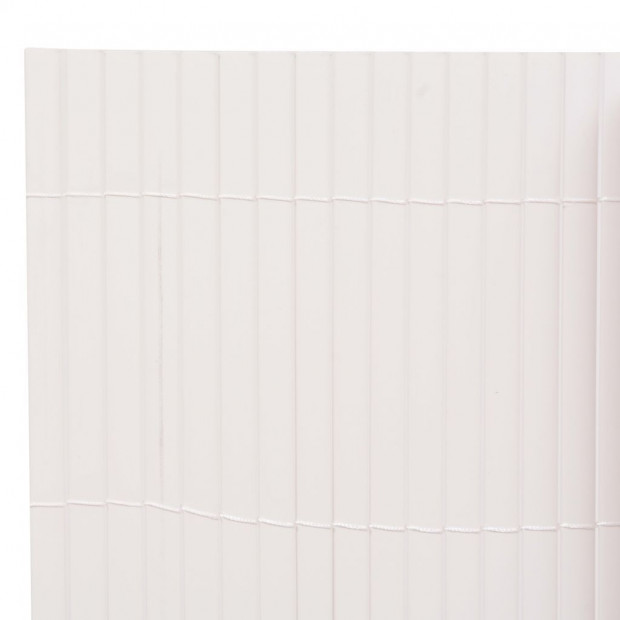 Double-sided Garden Fence 90x500 Cm White Image 3