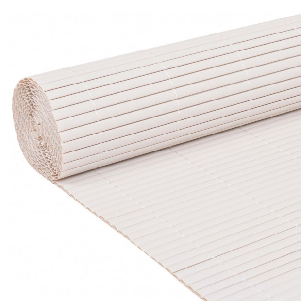 Double-sided Garden Fence 90x500 Cm White Image 4