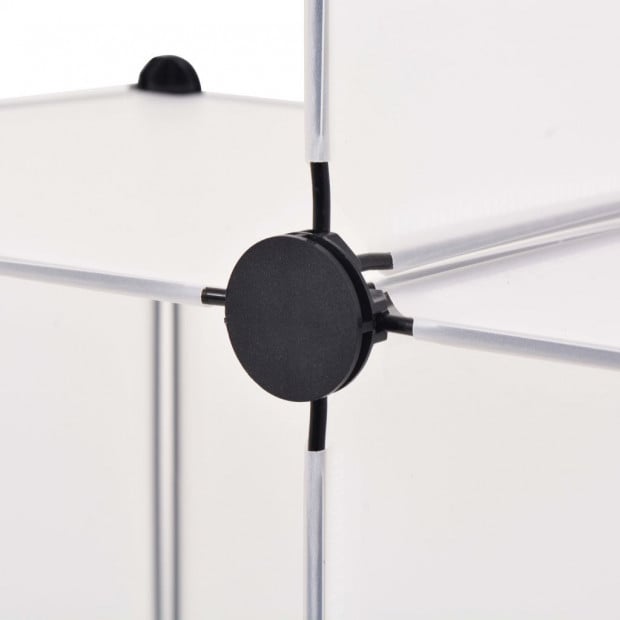 Storage Cube Organiser With 6 Compartments White Image 4