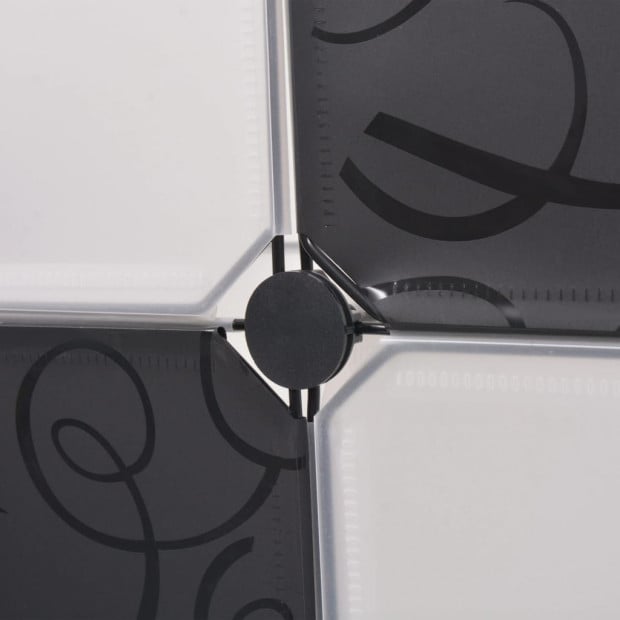 Storage Cube Organiser With 9 Compartments Black And White Image 2