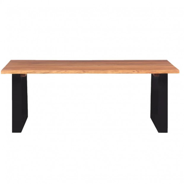 Coffee Table Solid Acacia Wood 110x60x40 Cm Image 3