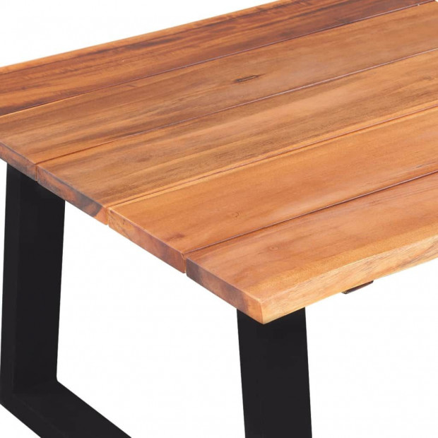 Coffee Table Solid Acacia Wood 110x60x40 Cm Image 5