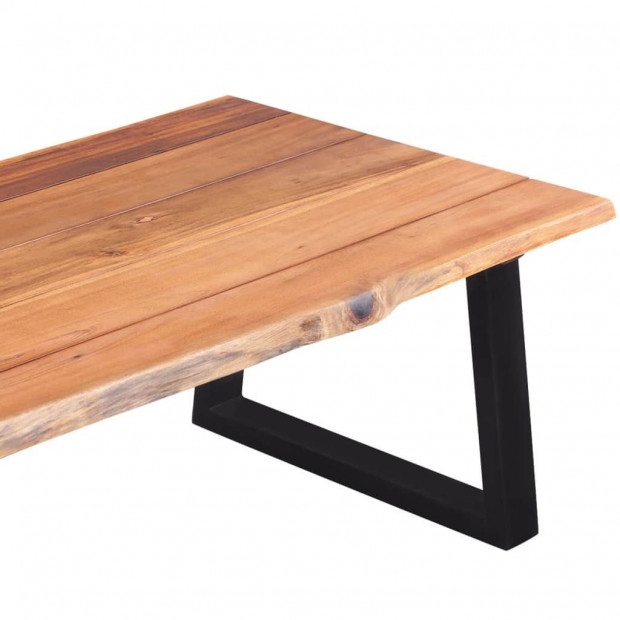 Coffee Table Solid Acacia Wood 110x60x40 Cm Image 6