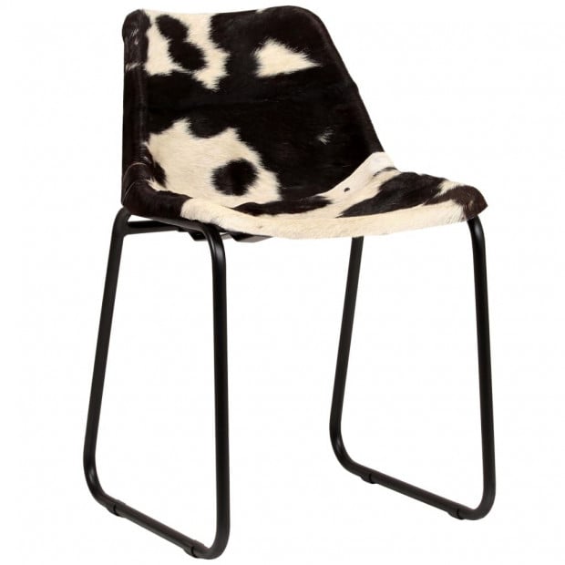 Dining Chairs 2 Pcs Genuine Goat Leather Image 6