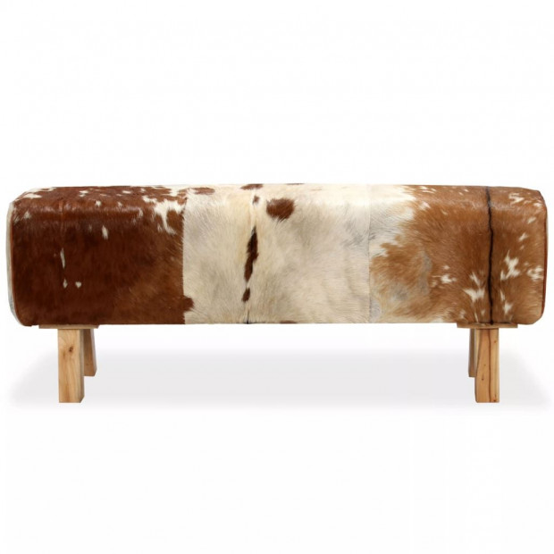 Bench Genuine Goat Leather 120x30x45 Cm Image 8