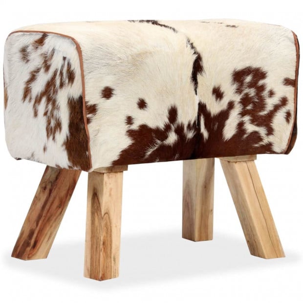 Stool Genuine Goat Leather 60x30x50 Cm Image 11