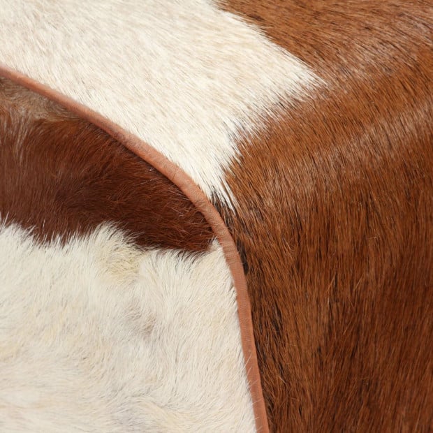 Stool Genuine Goat Leather 40x30x45 Cm Image 2