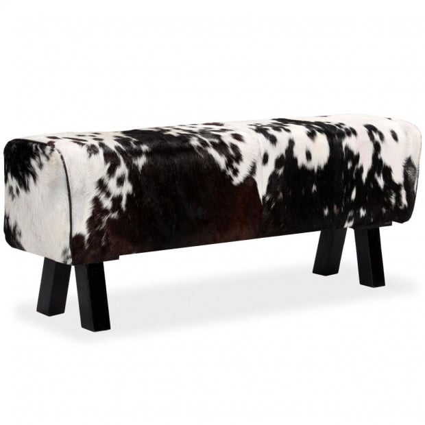 Bench Genuine Goat Leather 120x30x45 Cm