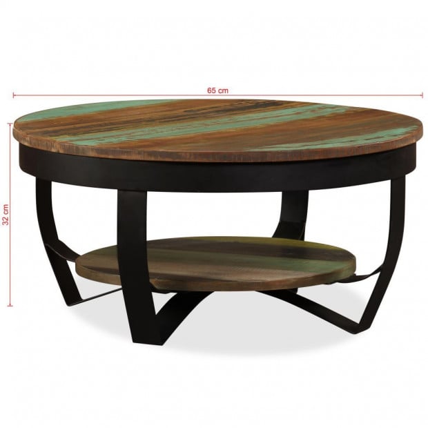 Coffee Table 65 Cm Solid Reclaimed Wood Image 11