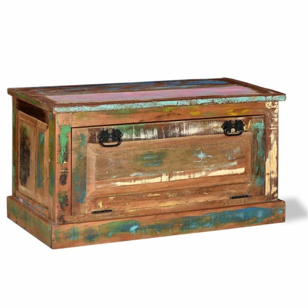Shoe Storage Bench Solid Reclaimed Wood Image 11
