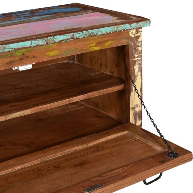 Shoe Storage Bench Solid Reclaimed Wood Image 7