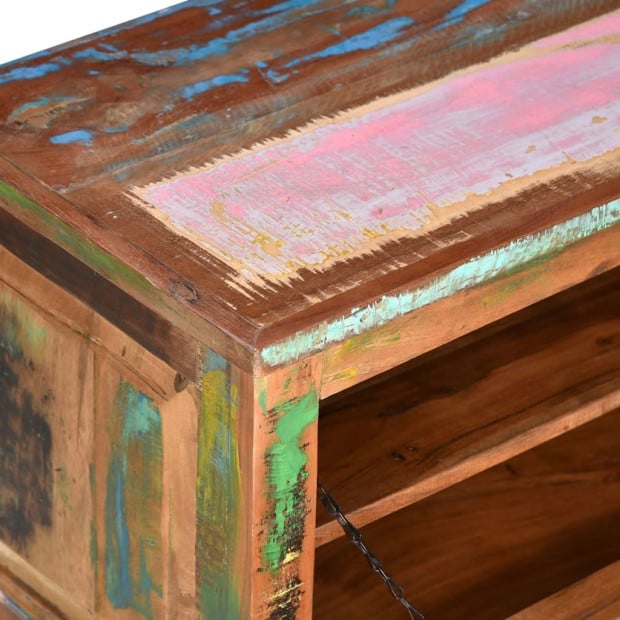 Shoe Storage Bench Solid Reclaimed Wood Image 8