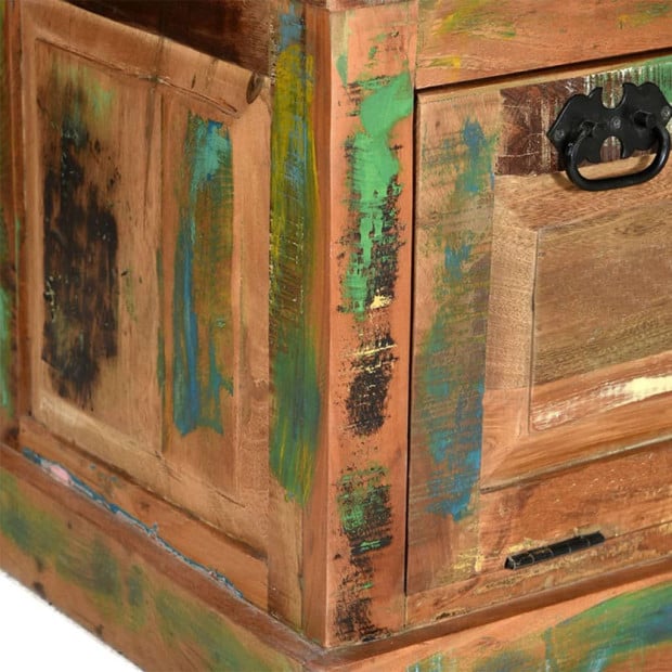 Shoe Storage Bench Solid Reclaimed Wood Image 9