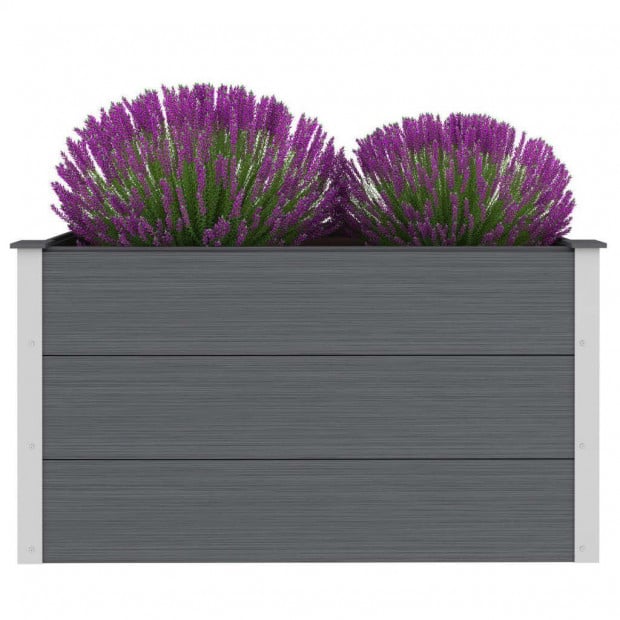 Garden Planter Wpc 100x50x54 Cm Grey Image 3