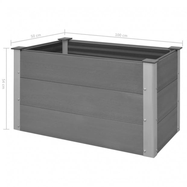 Garden Planter Wpc 100x50x54 Cm Grey Image 8