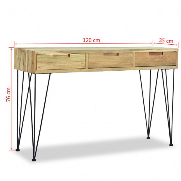 Console Table 120x35x76 Cm Solid Teak Image 10