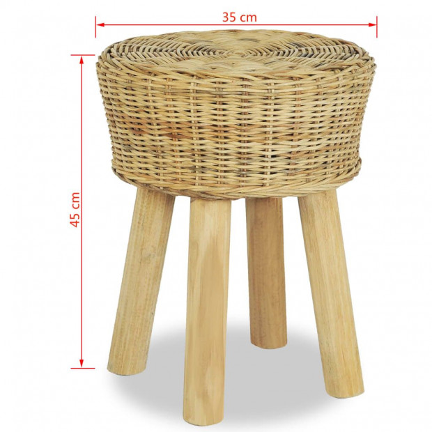 Bar Stool Natural Rattan Image 4