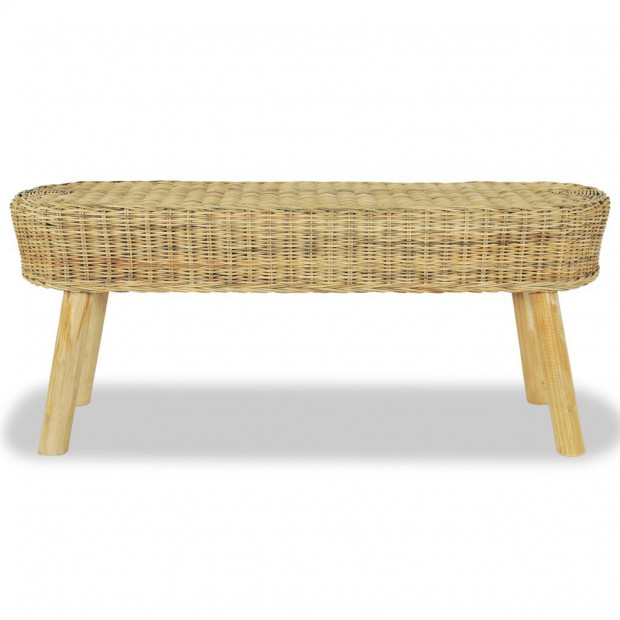 Hall Bench 110x35x45cm Natural Rattan Image 2