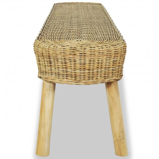 Hall Bench 160x35x45 Cm Natural Rattan Image 3