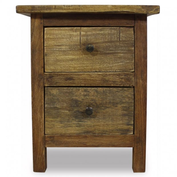 Nightstand Solid Reclaimed Wood 40x30x51 Cm Image 4