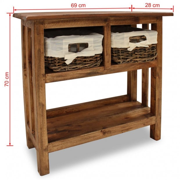 Console Table Solid Reclaimed Wood 69x28x70 Cm Image 7