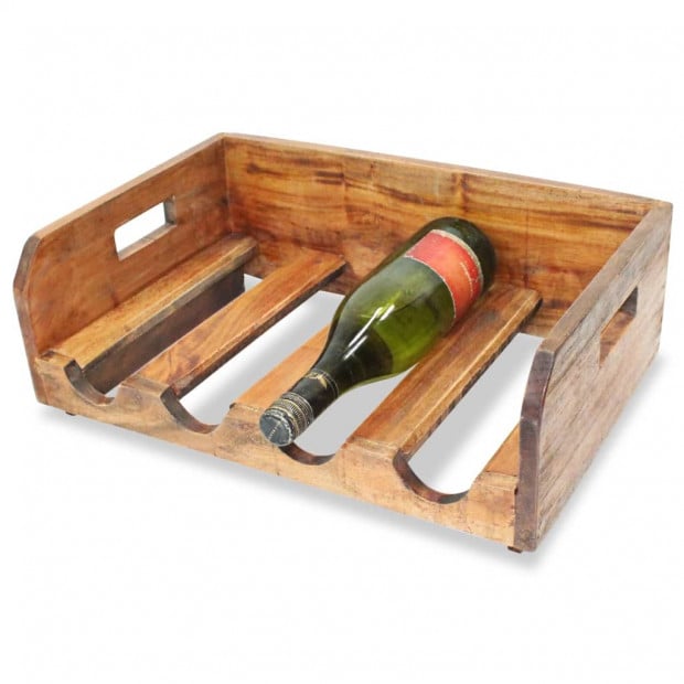 Wine Racks 4 Pcs For 16 Bottles Solid Reclaimed Wood Image 2